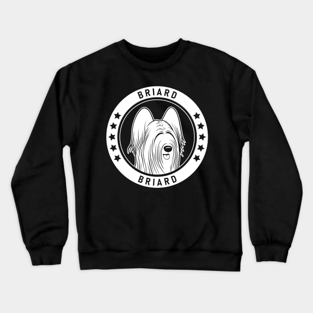 Briard Dog Portrait Crewneck Sweatshirt by millersye